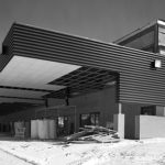 The Voyageur Colonial bus terminal under construction. It opened in 1972. (CMHC)