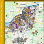 The map of pedestrian projects shows fewer in Centretown. (from City of Ottawa's Engage Ottawa page on the Transportation Master Plan/Active transportation Candidate Projects)