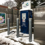 The electric vehicle charger in the Chinatown parking lot on Somerset Street West at Cambridge Street. Alayne McGregor/The BUZZ