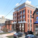 The red brick “missing middle” infill apartment building at 322 Waverley Street. From the City of Ottawa Development Application Information files.