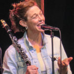 Aurora Nealand, with clarinet, sang New Orleans jazz with joy at the 2022 Ottawa Jazz Festival. (Stephen Thirlwall/The BUZZ)