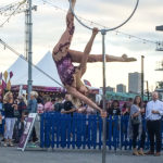A gymnastic dancer from Cirque du Soleil performs at the circus' current Zibi location on the Gatineau/Ottawa waterfront. (Nathalie Thirlwall/The BUZZ)