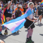 Some people skated instead of walking in the 2022 Capital Pride parade. (Stephen Thirlwall/The BUZZ)