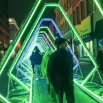 A light tunnel lit up Sparks Street between Metcalfe and O'Connor for Winterlude 2024. (Alayne McGregor/The BUZZ)