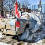 Reviewing the city's idling bylaw became particularly urgent after the 2022 Freedom Convoy occupation, during which the air was filled with fumes from idling trucks. (Paulina Pisarek/The BUZZ)