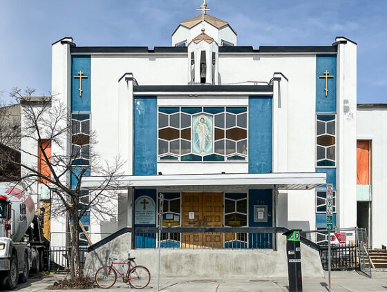 The congregation of Christ the Saviour Orthodox Church chose to stay in Centretown and renovate their building. You can see the new additions to the church on either side. (Roger Butt/The BUZZ)