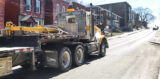 Large trucks rumbling through the residential area on Booth Street over to LeBreton Flats have been a problem for years. (Martha Musgrove/The BUZZ)